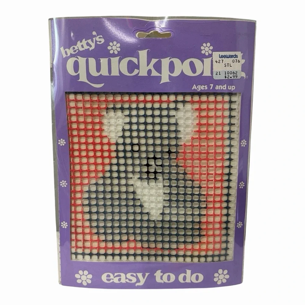 Vtg Betty's Quickpoint Needlepoint Stitchery KIT Koala Picture Block Latch NEW